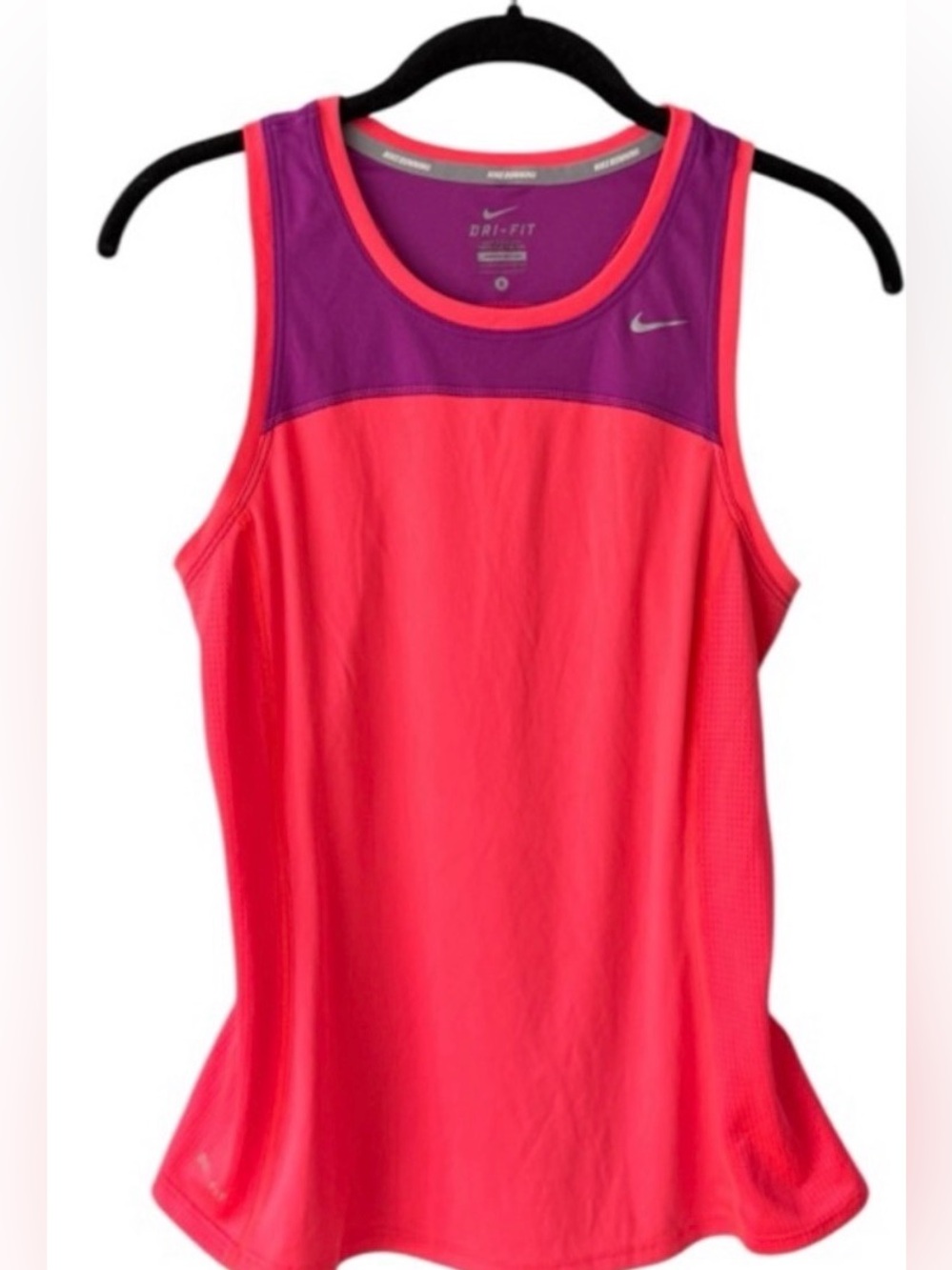 Nike Women's Bright Pink Purple Colorblock Dri-FIT Athletic Tank Top Size S